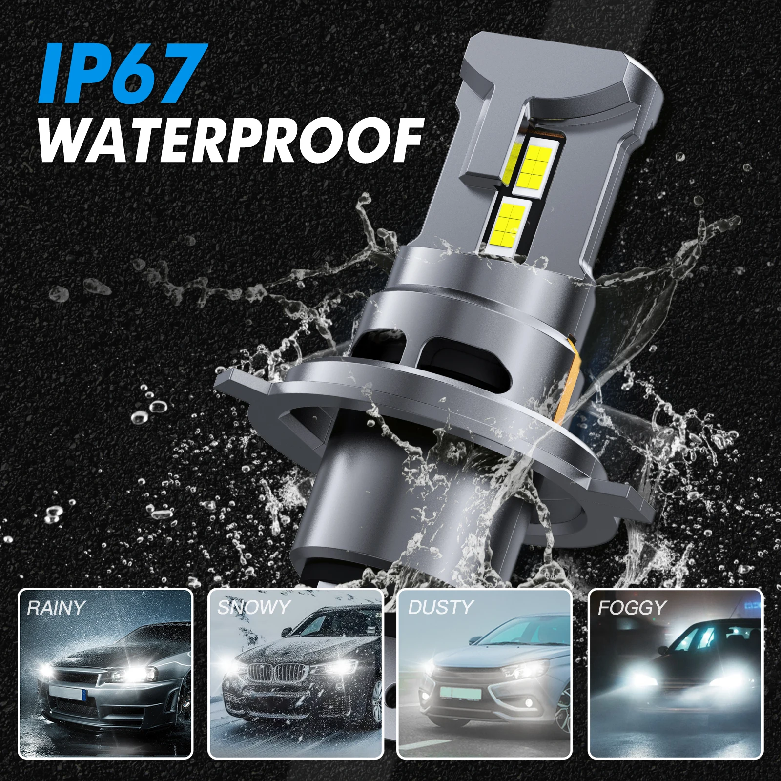 BEVINSEE 12000LM Lampadine H4 LED Auto H7 H11 H1 H3 LED Headlight Bulb 70W CANBUS HB3 9005 HB4 9006 H27 880 881 Fog Lights 12V