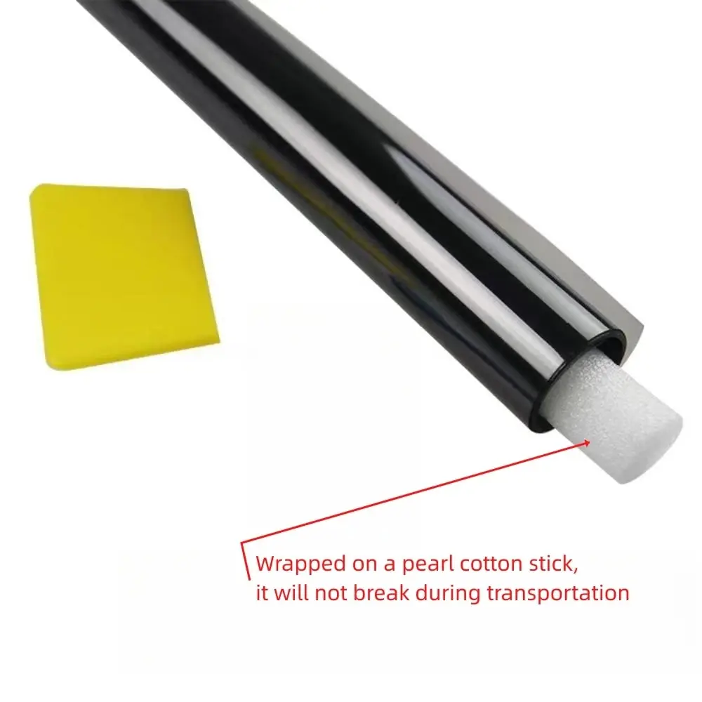 3Mx50CM VLT Black Car Window Foils Tinting Film Home Window Glass Solar UV Protector Sticker Films Pearl Cotton Stick Box PAC