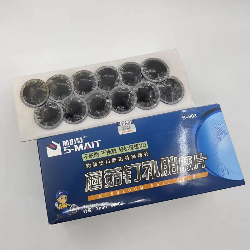 10/24pcs 3-6mm Plug Patch Gum Car Motorcycle Universal Tubeless Tire Puncture Repair Mushroom Plug Patch Gum Tire Repair Tools