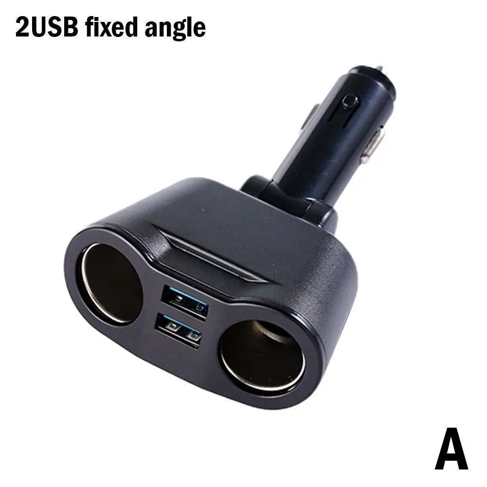 Car Cigarette Lighter 12V-24V Socket Splitter Blue Atmosphere Light PD QC3.0 2 USB Charger C Ports For Mobile Phone DVR Cha H4P2