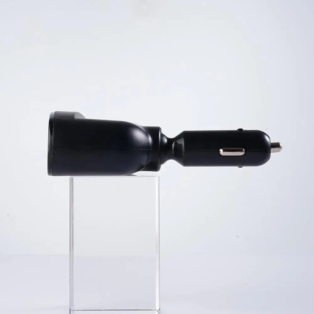 Car Cigarette Lighter 12V-24V Socket Splitter Blue Atmosphere Light PD QC3.0 2 USB Charger C Ports For Mobile Phone DVR Cha H4P2