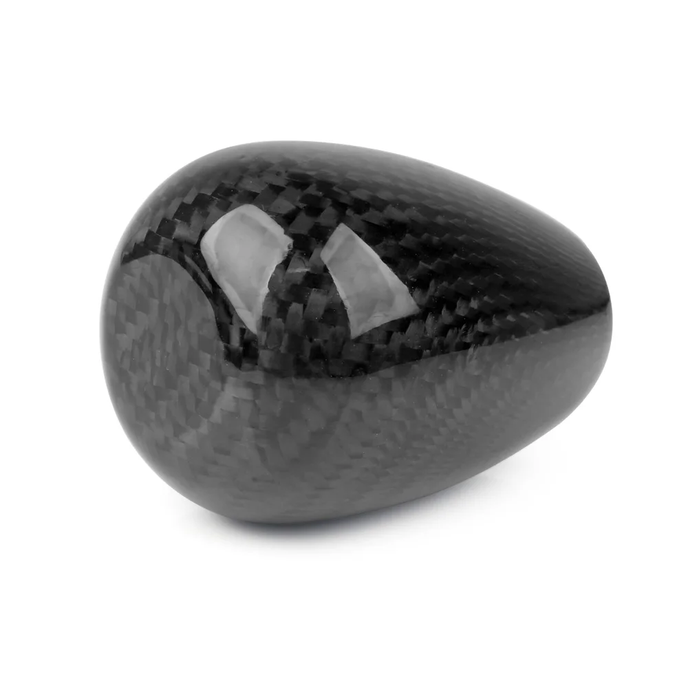 JDM Racing Real Carbon Fiber Gear Shift Knob Manual Transmission Shifter Lever Knob Round Ball Shape Handle Knob