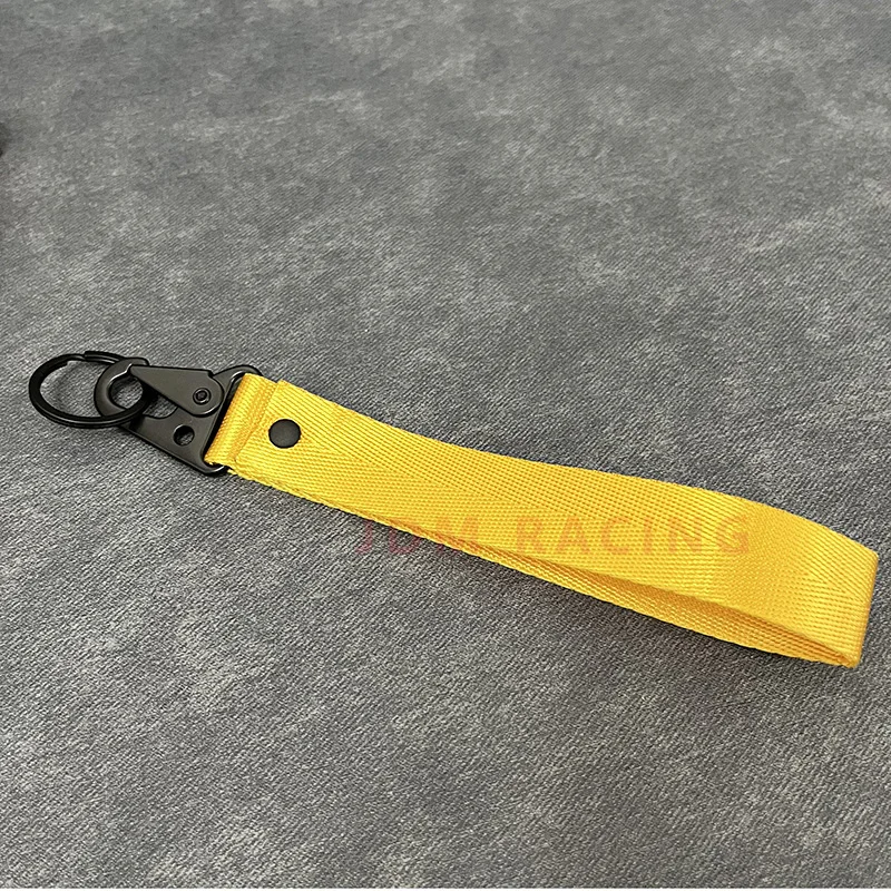 Fashion Solid Color Ribbon Keychain Lanyard Business Gift Key Chain Men Women Car Key Strap Waist Wallet KeyChains Keyrings