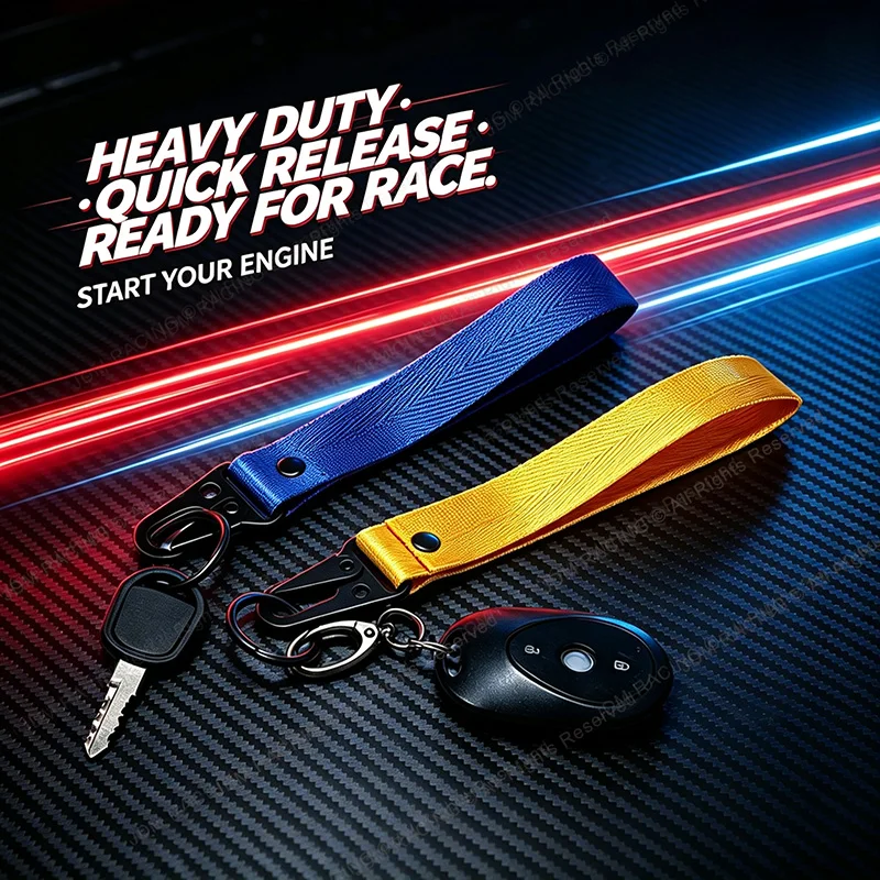 Fashion Solid Color Ribbon Keychain Lanyard Business Gift Key Chain Men Women Car Key Strap Waist Wallet KeyChains Keyrings