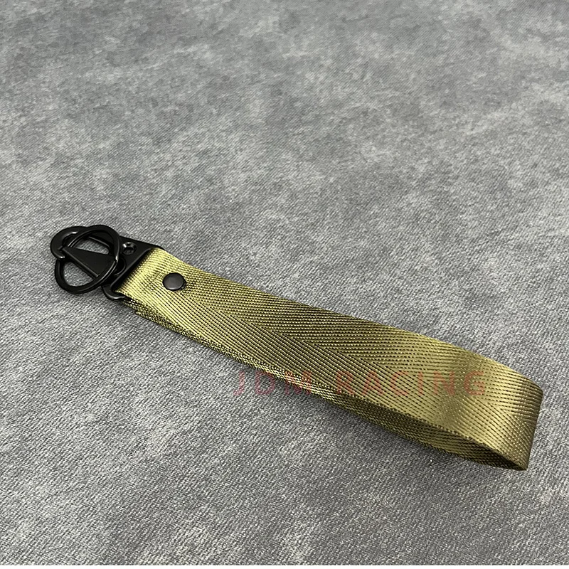 Fashion Solid Color Ribbon Keychain Lanyard Business Gift Key Chain Men Women Car Key Strap Waist Wallet KeyChains Keyrings