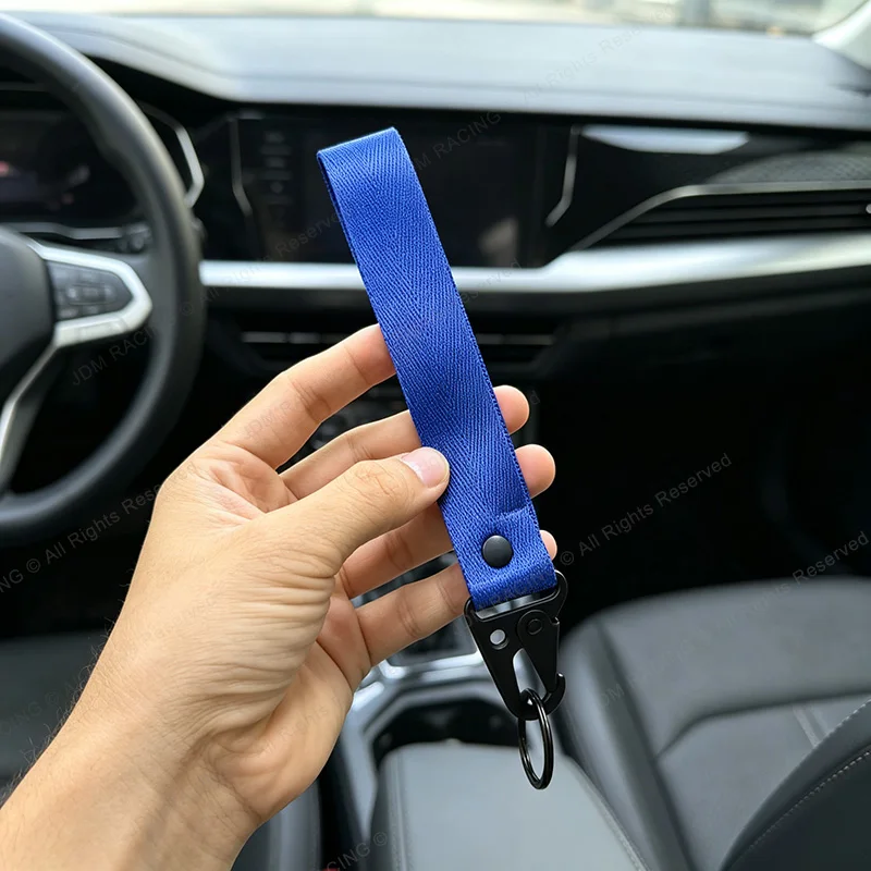 Fashion Solid Color Ribbon Keychain Lanyard Business Gift Key Chain Men Women Car Key Strap Waist Wallet KeyChains Keyrings