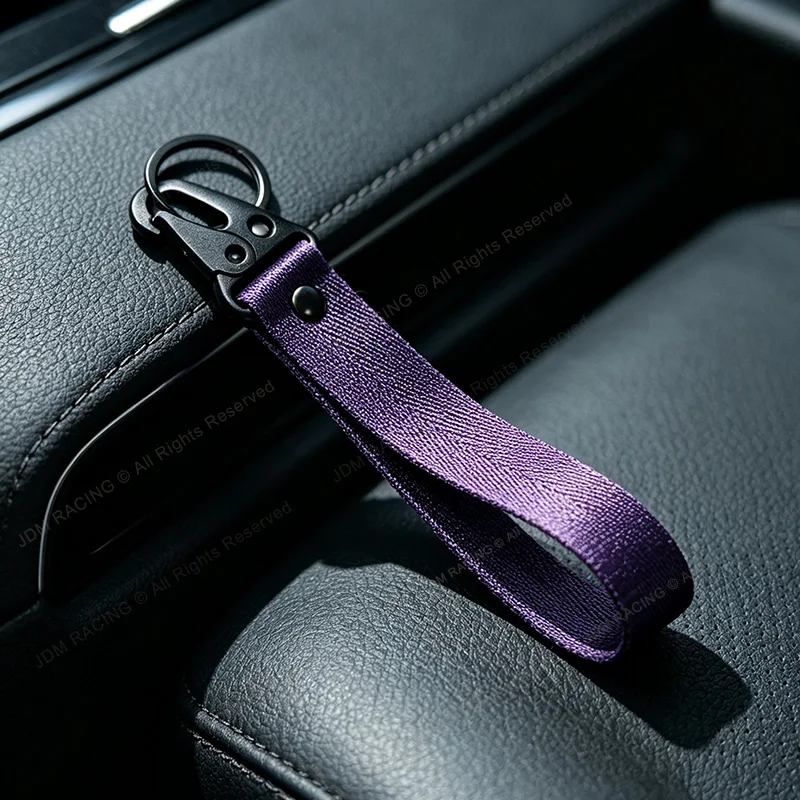 Fashion Solid Color Ribbon Keychain Lanyard Business Gift Key Chain Men Women Car Key Strap Waist Wallet KeyChains Keyrings