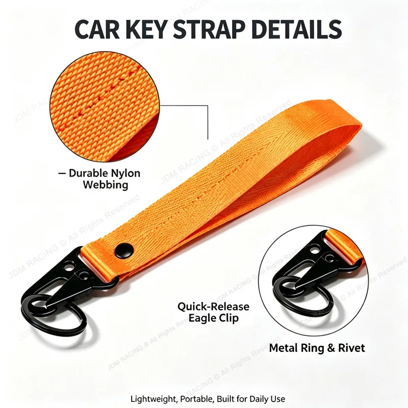 Fashion Solid Color Ribbon Keychain Lanyard Business Gift Key Chain Men Women Car Key Strap Waist Wallet KeyChains Keyrings