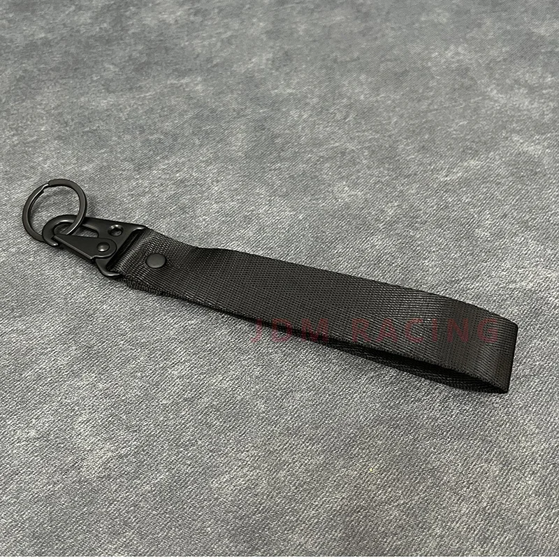 Fashion Solid Color Ribbon Keychain Lanyard Business Gift Key Chain Men Women Car Key Strap Waist Wallet KeyChains Keyrings