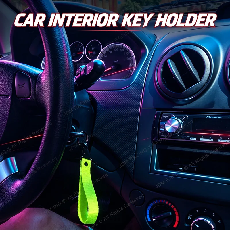 Fashion Solid Color Ribbon Keychain Lanyard Business Gift Key Chain Men Women Car Key Strap Waist Wallet KeyChains Keyrings
