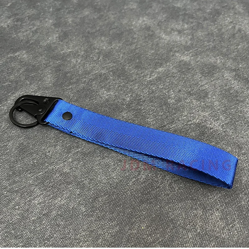 Fashion Solid Color Ribbon Keychain Lanyard Business Gift Key Chain Men Women Car Key Strap Waist Wallet KeyChains Keyrings
