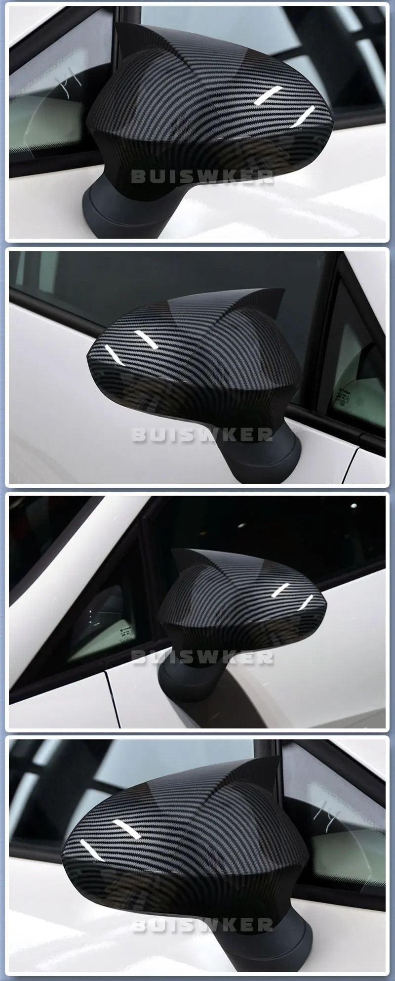 Mirror Cover Piano Black Exterior Accessories For Seat Ibiza 2008 2009 2010 2011 2012 2013 2014 2015 2016 2017