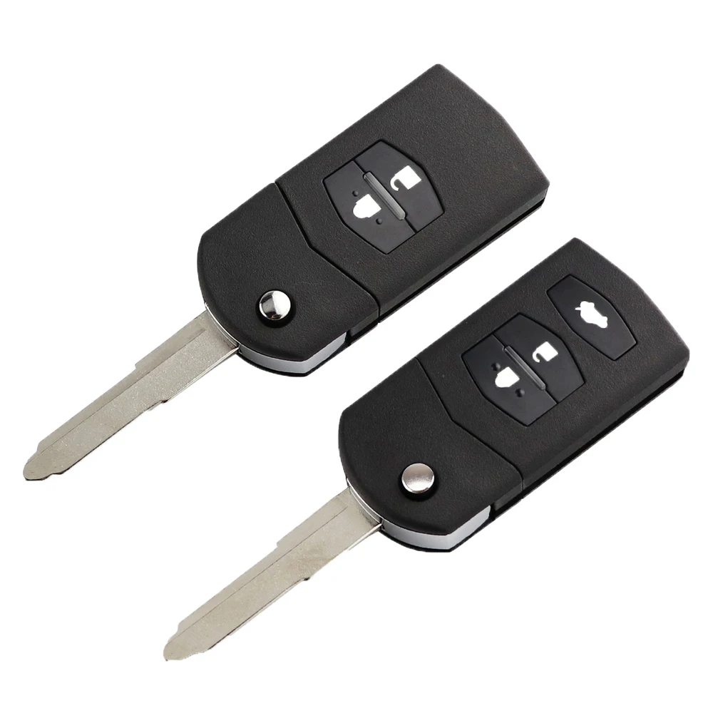 YIQIXIN 2/3/4 Button Remote Car Key Shell For Mazda 2 3 5 6 CX5 CX7 CX9 RX8 M6 MX5 2005/6/7/8/9/10/11 Key Head Flip Uncut Blade