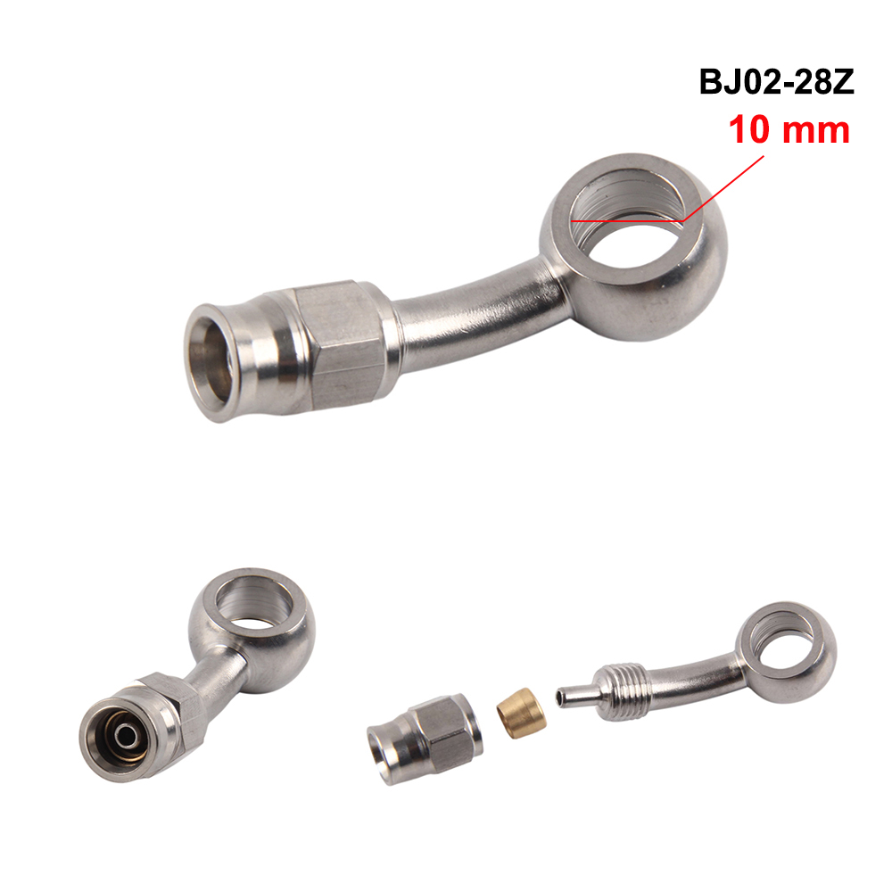 AN3 Motorcycle Motor Bike Hydraulic Brake Oil Hose Line Banjo Fitting m10x1 stainless Steel 10mm New