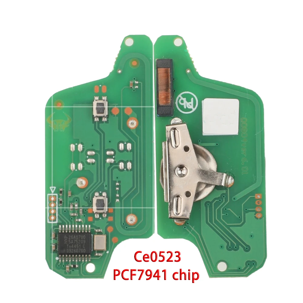 jingyuqin 2/3 Buttons For Peugeot 407 407 307 308 607 Citroen C2 C3 C4 C5 ASK/FSK Remote Key Circuit Board CE0523/36 pcf7941/61