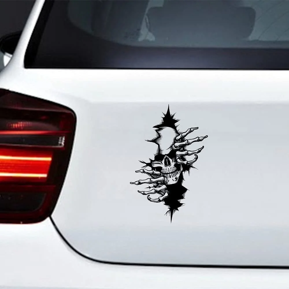 15cm Horror Skeleton Sticker Exterior Parts Motorcycle Stickers on Car Products Accessories Sunscreen and Waterproof Cute, PVC