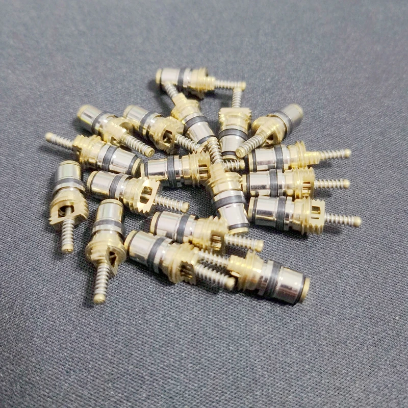 Free Shipping, (100 Pieces) Air Conditioning Charge Cold Medium Interface Valve Core for Peugeot