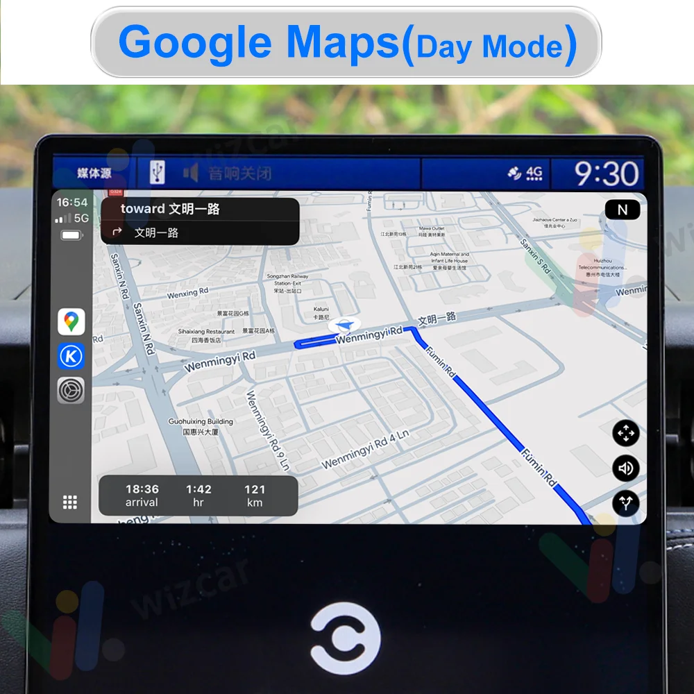 WIZCAR A3 Adapter Real-time Map Online Music Box Baidu Carlife to Android Auto Converter For Android Phone