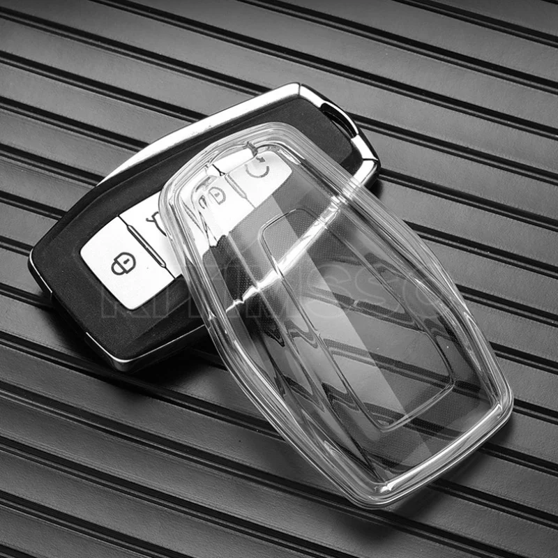 TPU Car Remote Key Case Cover Holder Shell For Geely Emgrand X7 EX7 Coolray 2019-2020 Auto Styling Fob Accessories