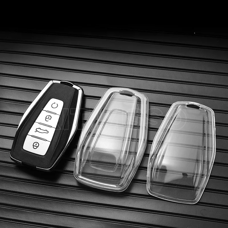 TPU Car Remote Key Case Cover Holder Shell For Geely Emgrand X7 EX7 Coolray 2019-2020 Auto Styling Fob Accessories