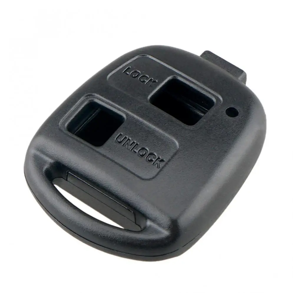 Car Key Case 2 Buttons Car Remote Key Shell with TOY43 Blade + 2 Micro Switches Fit for Toyota Yaris Prado Tarago Camry Corolla