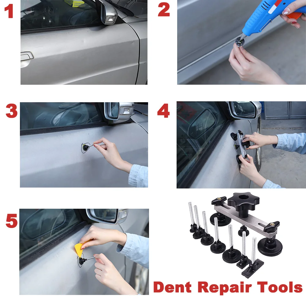 Auto Dent Repair Tools Dent Repair Kit Automotive Paintless Car Body Dent Removal Kits for Hail Damage Dents/Small Dents