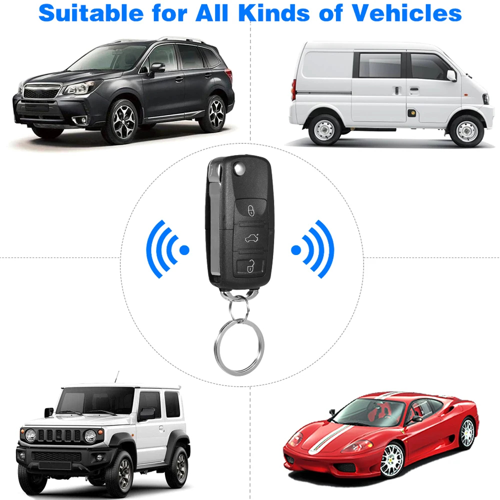 Universal Car Door Lock Trunk Release Keyless Entry System Central Locking Kit With Remote Control Car Accessories