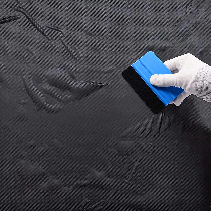 5Pcs Car Stickers Film Install Squeegee Vinyl Carbon Fiber Scraper with Felt Squeegee Tool Film Wrapping Car Wrap Tools 10x7cm