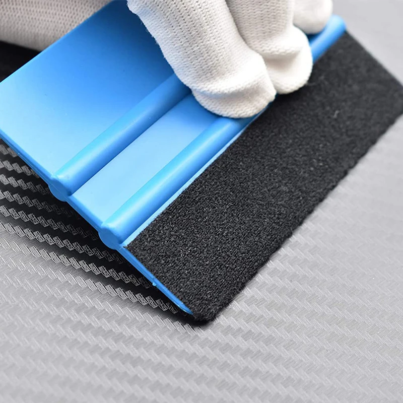 5Pcs Car Stickers Film Install Squeegee Vinyl Carbon Fiber Scraper with Felt Squeegee Tool Film Wrapping Car Wrap Tools 10x7cm