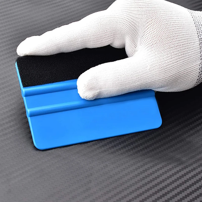 5Pcs Car Stickers Film Install Squeegee Vinyl Carbon Fiber Scraper with Felt Squeegee Tool Film Wrapping Car Wrap Tools 10x7cm
