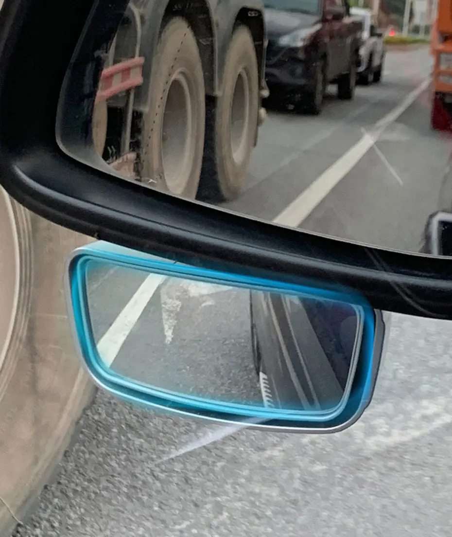 SEAMETAL 360-Degree Rotation Safety Convex Mirror Wide Angle Self-Adhesive Car Blind Spot Mirror Auto Auxiliary Rear View Mirror
