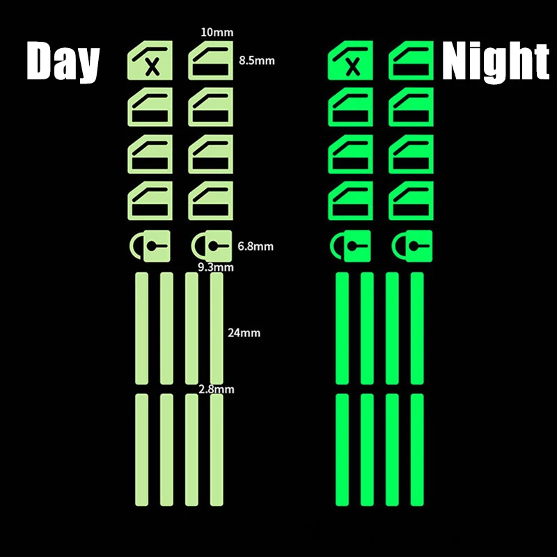 18 pcs/set Luminous Automobile Interior Stickers Universal Car Windows Control Panel Decals Auto Door Window Lift Button Sticker