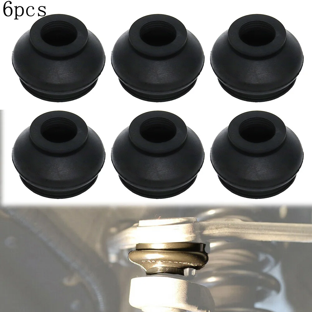 6x Car Suspension Steering Ball Dust Cover Turn Rods Ends Set Parts Accessories Universal Chassis Parts