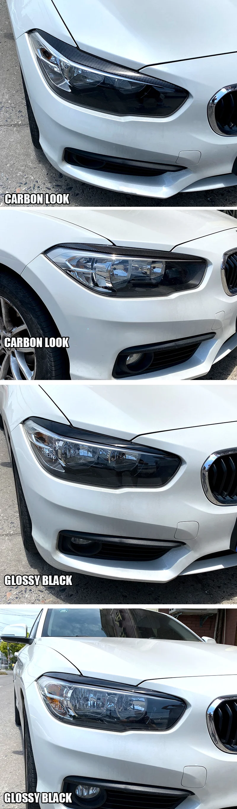 Fit For For BMW Accessories 1 Series F20 F21 16i 118i 120i 125i M135i M140i 2015-2019 Headlight Eyebrow Eyelid Cover Decorative