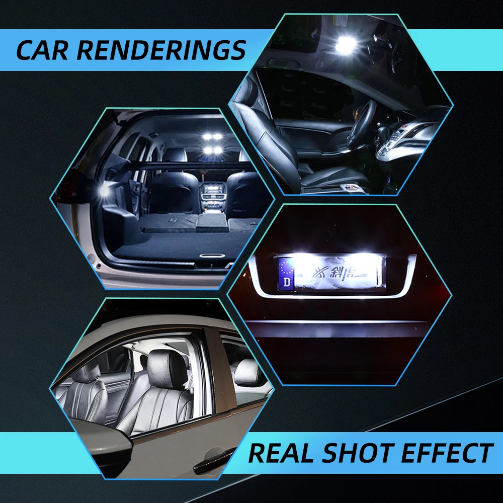 2/6/10 PCS C5W LED Bulb C10W Festoon 31/36/39/41/42mm COB White Car Interior Dome Reading Lights Trunk License Plate Lamp 12V
