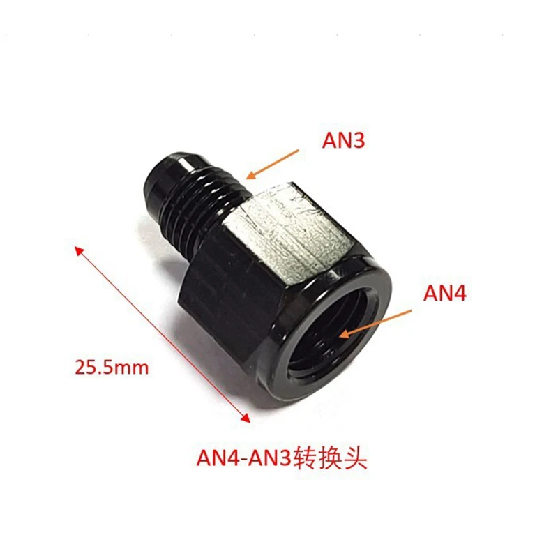 Jiax Black Aluminum AN4 AN8 AN6 1/8NPT Female to AN 3 AN6 AN8 AN10 Male Flare Adapter Fitting Reducer