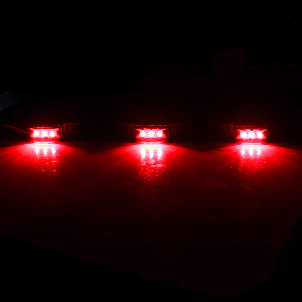12V Car Taillights DRL LED Bar Red Brake Turn Signal Lights Roof Ceiling Side Marker Lamps Truck Trailer Accessories Universal