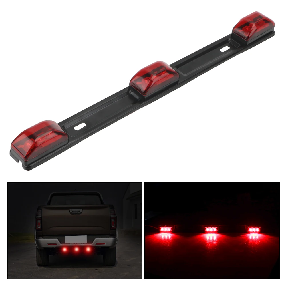 12V Car Taillights DRL LED Bar Red Brake Turn Signal Lights Roof Ceiling Side Marker Lamps Truck Trailer Accessories Universal