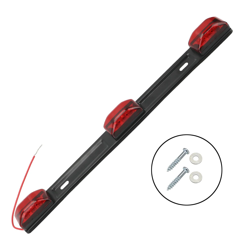 12V Car Taillights DRL LED Bar Red Brake Turn Signal Lights Roof Ceiling Side Marker Lamps Truck Trailer Accessories Universal