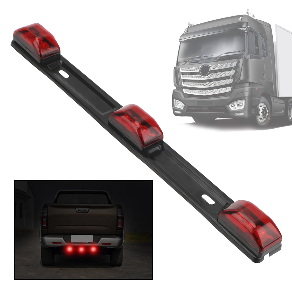 12V Car Taillights DRL LED Bar Red Brake Turn Signal Lights Roof Ceiling Side Marker Lamps Truck Trailer Accessories Universal