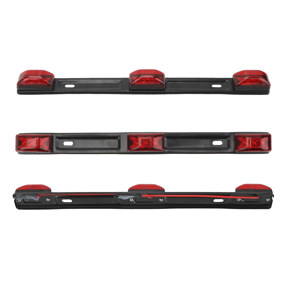 12V Car Taillights DRL LED Bar Red Brake Turn Signal Lights Roof Ceiling Side Marker Lamps Truck Trailer Accessories Universal