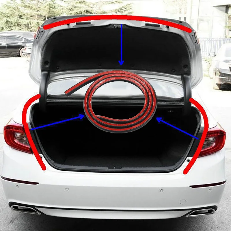 Car Rubber Door Sealing Big D Type Car Door Hood Trunk Seal Strip Universal Noise Insulation Car Seals Accessories For Auto