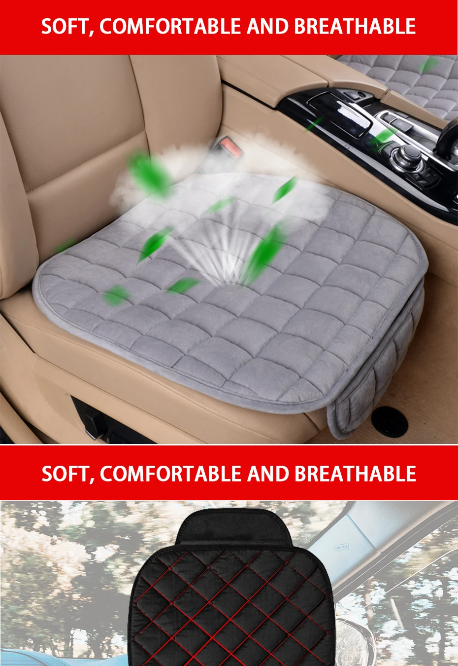 SEAMETAL Car Seat Covers Warm Seats Cushion Protector Plush Seat Cover Autumn Winter Universal For Sedan Hatchback SUV Seat Mats