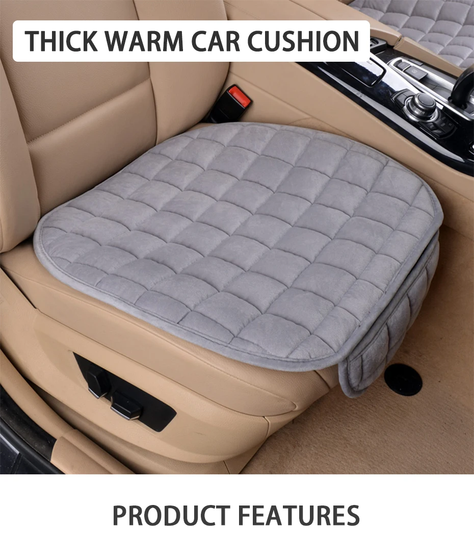 SEAMETAL Car Seat Covers Warm Seats Cushion Protector Plush Seat Cover Autumn Winter Universal For Sedan Hatchback SUV Seat Mats