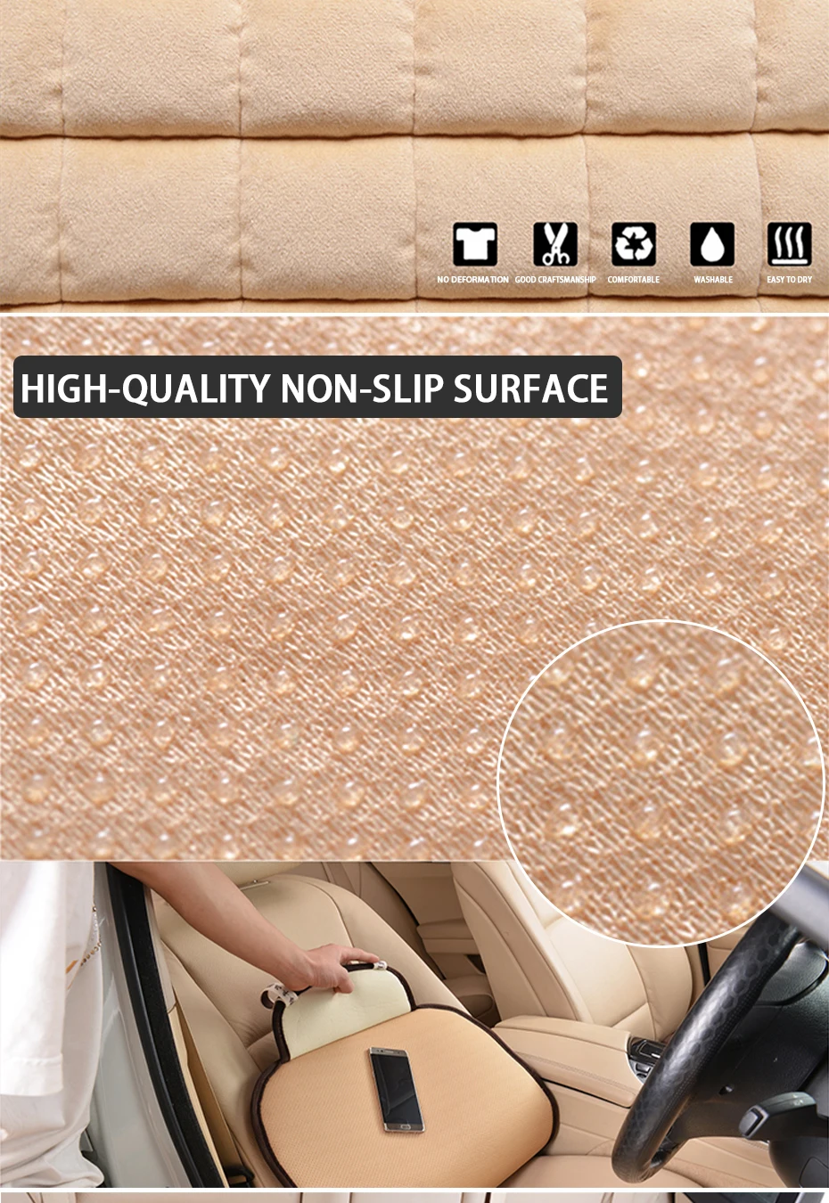 SEAMETAL Car Seat Covers Warm Seats Cushion Protector Plush Seat Cover Autumn Winter Universal For Sedan Hatchback SUV Seat Mats