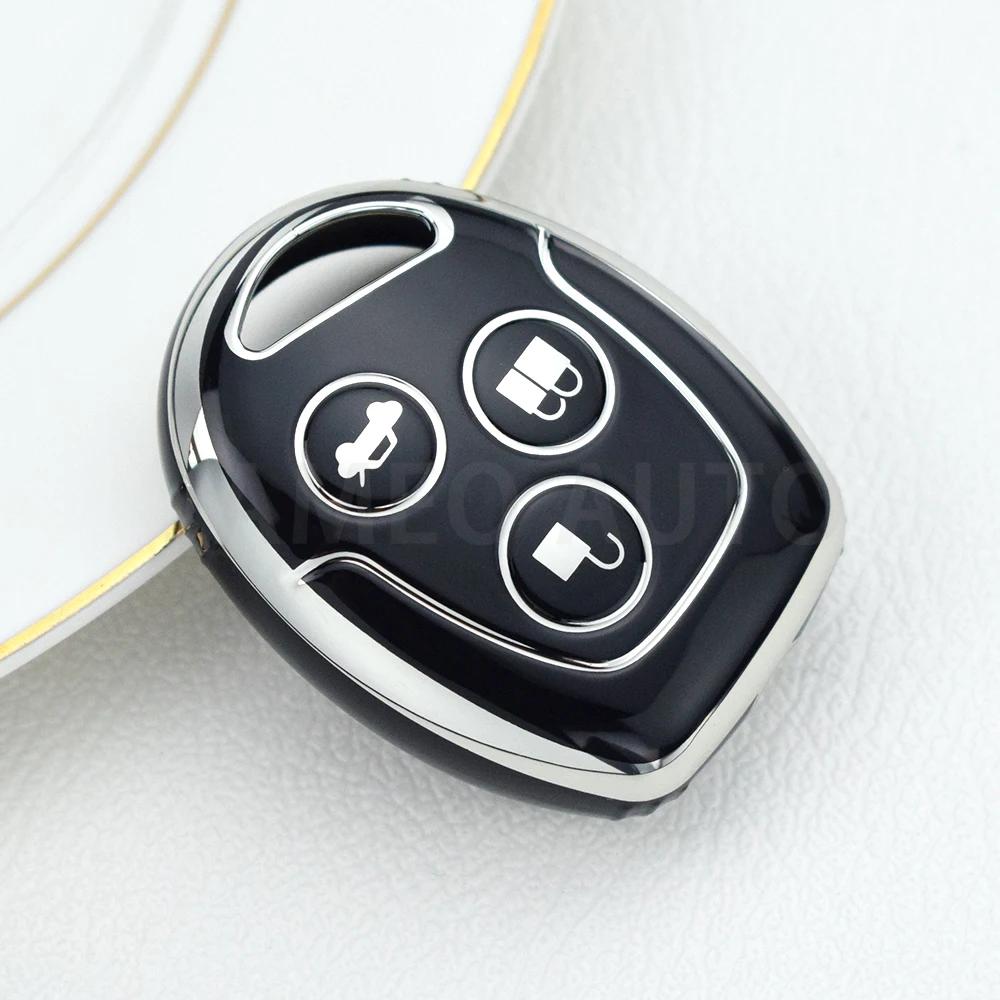 For Ford Mondeo Focus Fusion Fiesta Galaxy Transit 2008 2006 2007 Tpu 3 Bottons Car Key Case Cover Shell Accessories