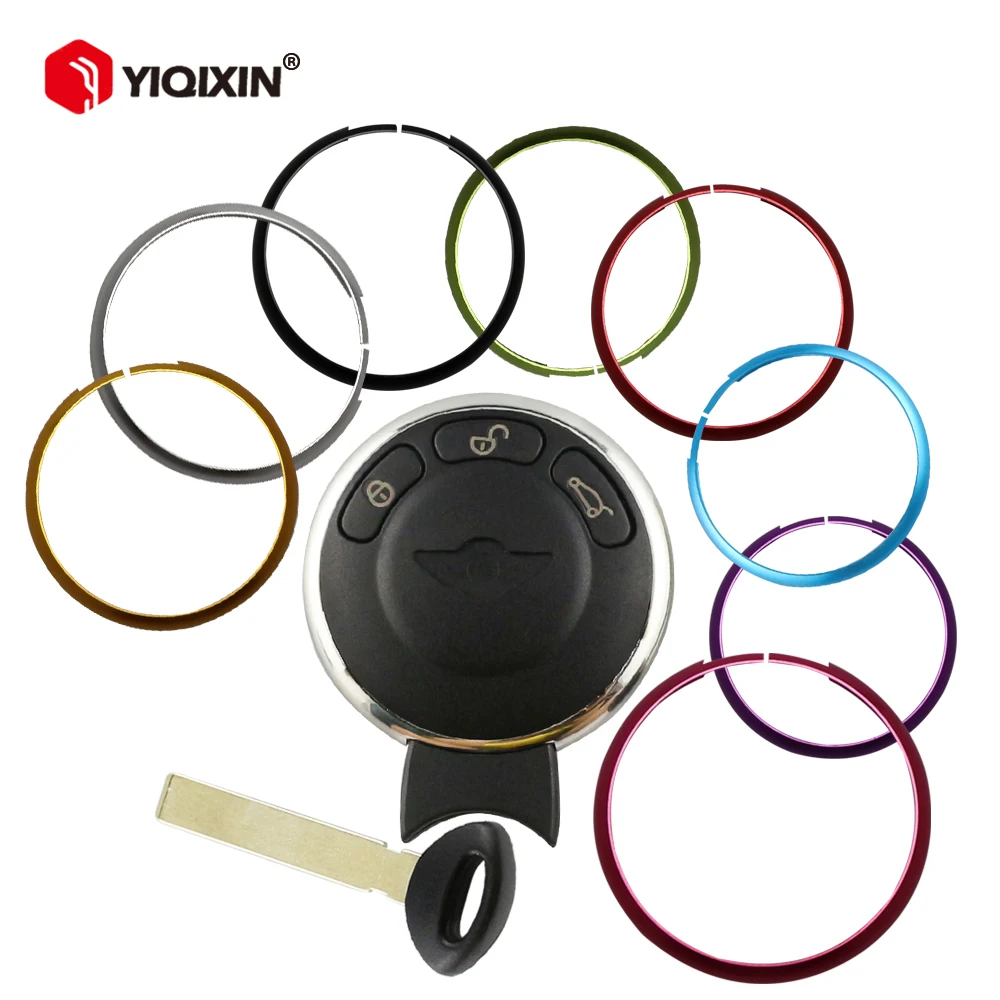 YIQIXIN Car Aluminum Alloy Styling Key Ring Decorations Car Key Shell For BMW Mini Cooper Clubman Countryman R56 R57 R58 R60