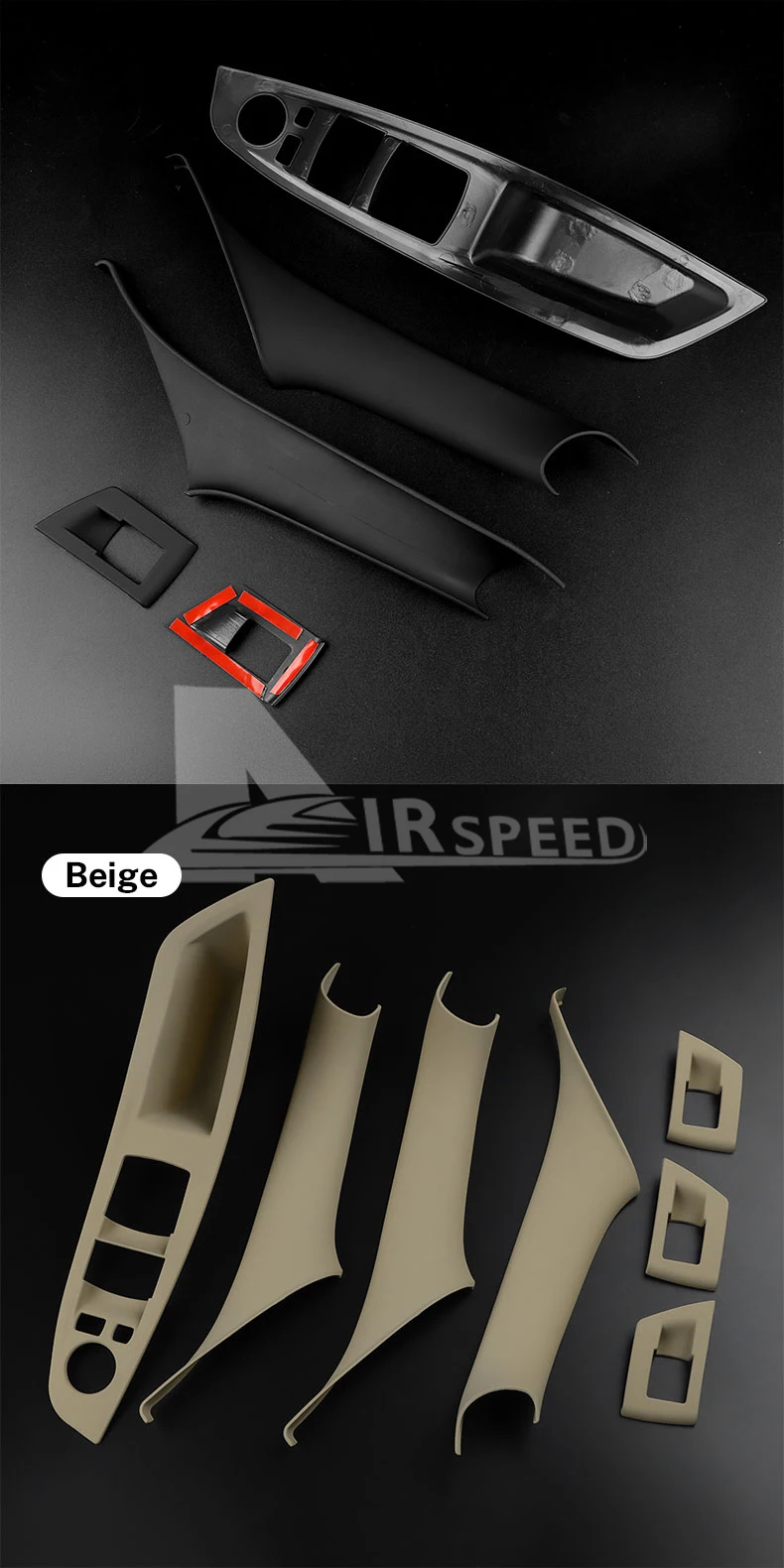 AIRSPEED for BMW F10 F11 520i 523i 525i 528i 530i 5 Series 2011-2017 High Quality ABS Passenger Door Panel Handle Pull LHD RHD