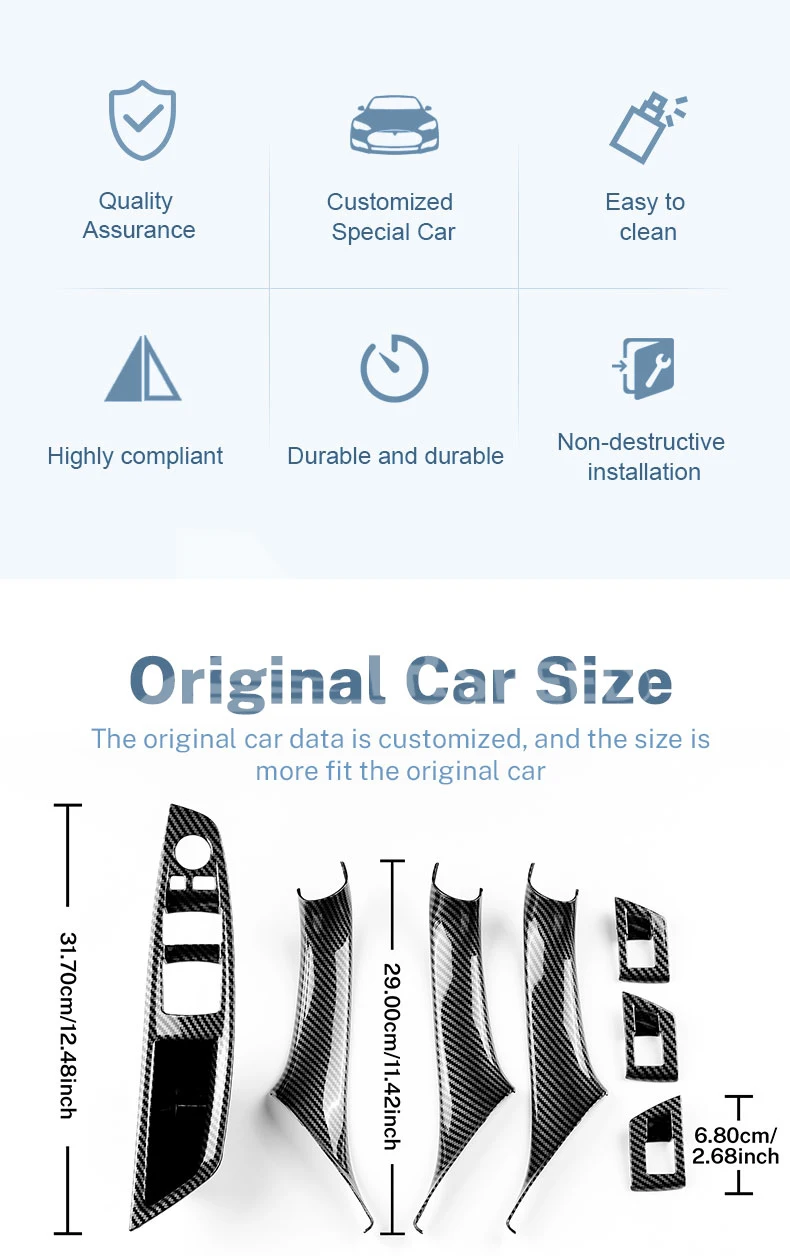 AIRSPEED for BMW F10 F11 520i 523i 525i 528i 530i 5 Series 2011-2017 High Quality ABS Passenger Door Panel Handle Pull LHD RHD