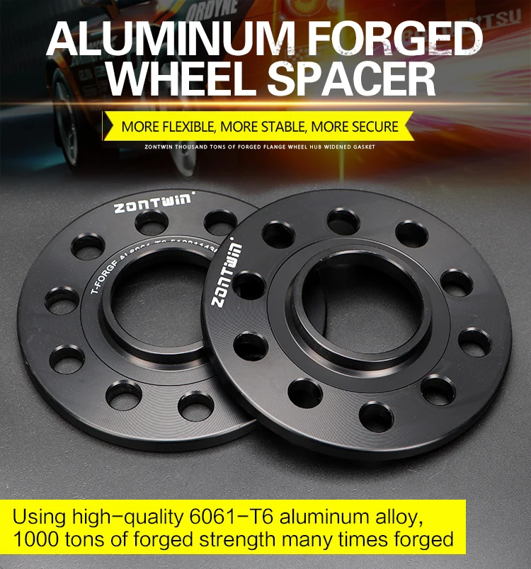 2Pcs 3/5/8/12/15/20mm Wheel Spacer Adapters PCD 5x100/5x112 CB 57.1mm Suit for VW-Audi Car